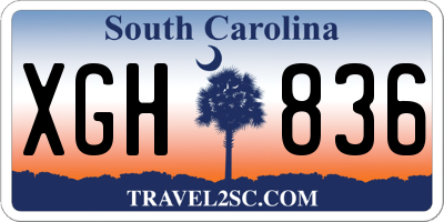 SC license plate XGH836