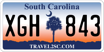 SC license plate XGH843