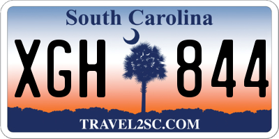 SC license plate XGH844