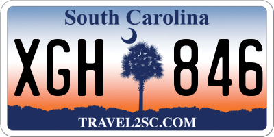 SC license plate XGH846