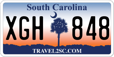 SC license plate XGH848