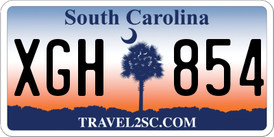 SC license plate XGH854