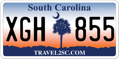 SC license plate XGH855