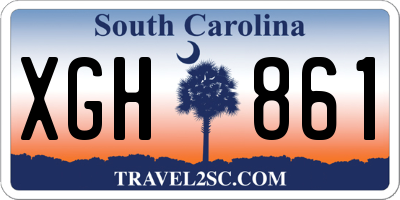 SC license plate XGH861