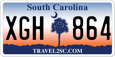 SC license plate XGH864