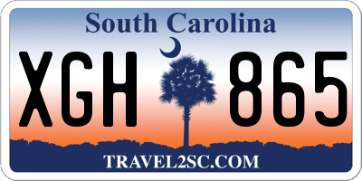 SC license plate XGH865