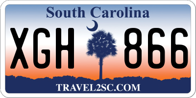 SC license plate XGH866