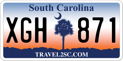 SC license plate XGH871