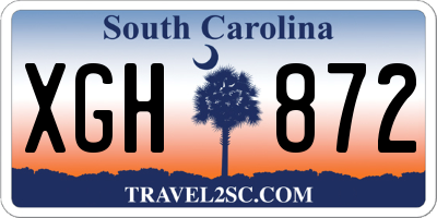 SC license plate XGH872