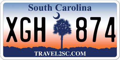 SC license plate XGH874