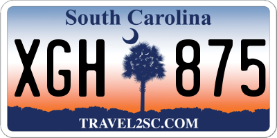 SC license plate XGH875