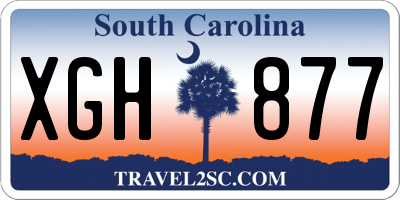 SC license plate XGH877