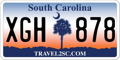 SC license plate XGH878