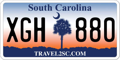 SC license plate XGH880