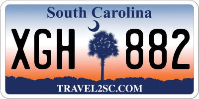 SC license plate XGH882