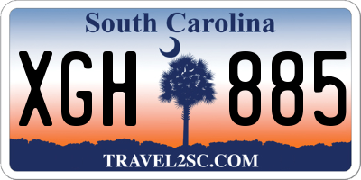SC license plate XGH885