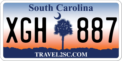 SC license plate XGH887
