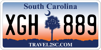 SC license plate XGH889