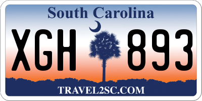 SC license plate XGH893