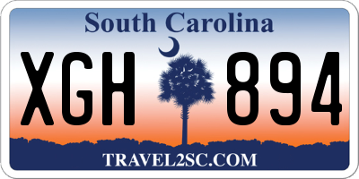SC license plate XGH894