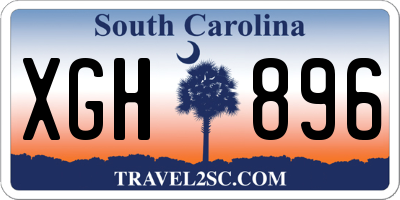 SC license plate XGH896