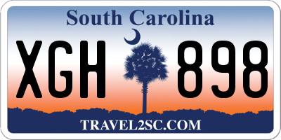 SC license plate XGH898
