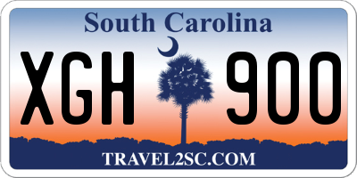 SC license plate XGH900