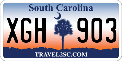 SC license plate XGH903