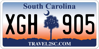 SC license plate XGH905