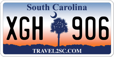 SC license plate XGH906