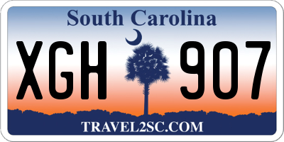 SC license plate XGH907