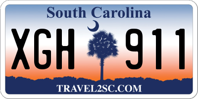 SC license plate XGH911