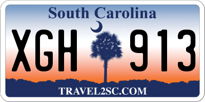 SC license plate XGH913