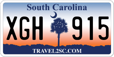 SC license plate XGH915