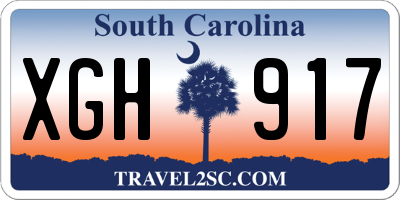 SC license plate XGH917