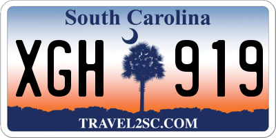 SC license plate XGH919