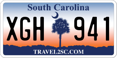 SC license plate XGH941