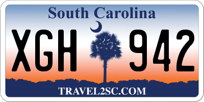 SC license plate XGH942