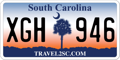 SC license plate XGH946