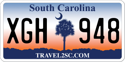 SC license plate XGH948