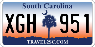 SC license plate XGH951
