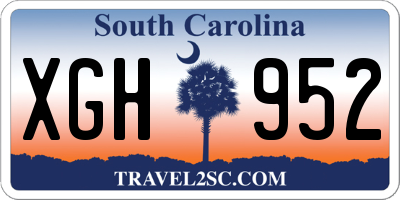 SC license plate XGH952