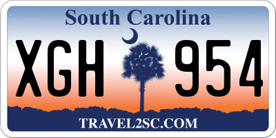 SC license plate XGH954