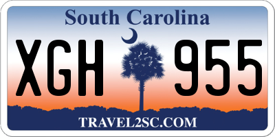SC license plate XGH955