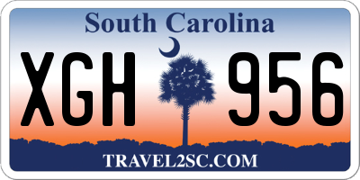 SC license plate XGH956