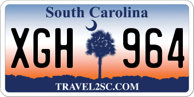 SC license plate XGH964
