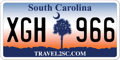SC license plate XGH966