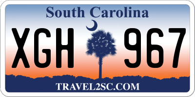 SC license plate XGH967