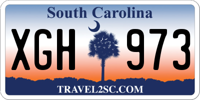 SC license plate XGH973