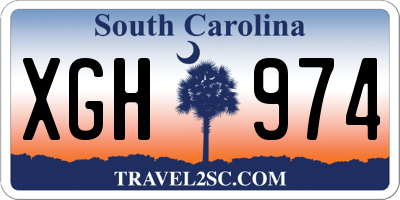 SC license plate XGH974